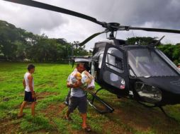 Se establece un puente aéreo para llevar víveres a sus habitantes. TWITTER / @SSeguridadJal