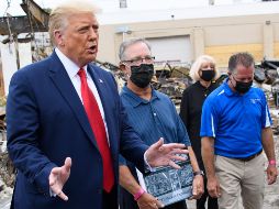 Trump mencionó que los manifestantes, que causaron destrozos, “sólo entienden por la fuerza”. AFP/M. Ngan