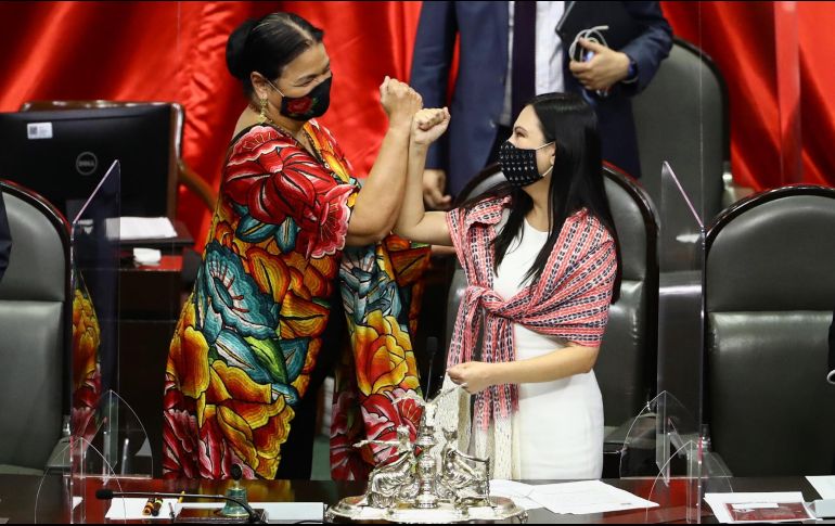Para ser electa, Sauri contó con los votos de diputados de Morena y la incorporación de perredistas a su bancada. SUN/D. Simón