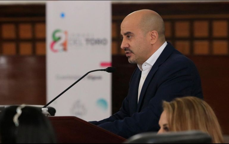 Durante su Segundo Informe de Gobierno, del Toro Castro informa que las obras de Plaza Guadalajara y su entorno terminarán en diciembre. ESPECIAL/ Ayuntamiento de Guadalajara