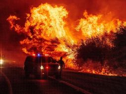 Los incendios estallaron el lunes durante una tormenta de viento de finales de verano. AFP/J. Edelson