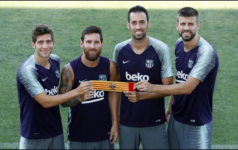 Los otros tres capitanes del conjunto azulgrana también serán los mismos que el curso pasado: Sergio Busquets, Gerard Piqué y Sergi Roberto. TWITTER / @FCBarcelona_es