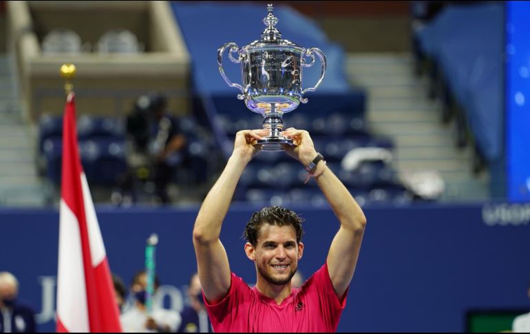 Thiem dio por terminada una racha de 13 torneos de Grand Slam acumulados por Djokovic, Nadal y Federer. TWITTER / @usopen