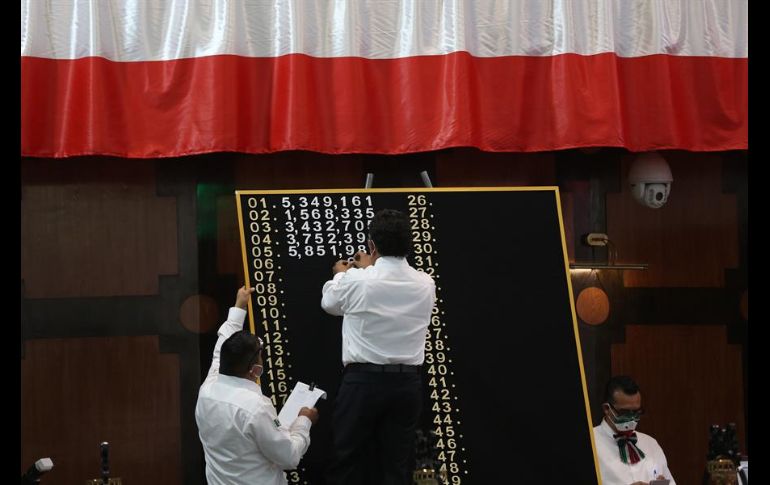 A pesar de las críticas, el sorteo se llevó a cabo en la sede de la Lotería Nacional. EFE/S. Gutiérrez