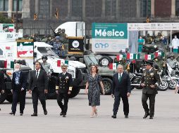 En el acto participan 56 aeronaves de la Fuerza Aérea Mexicana (FAM), Armada de México y Guardia Nacional. SUN / B. Fregoso