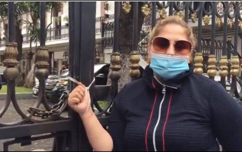 La mujer llegó desde San Luis Potosí a la Ciudad de México a exigir justicia. ESPECIAL