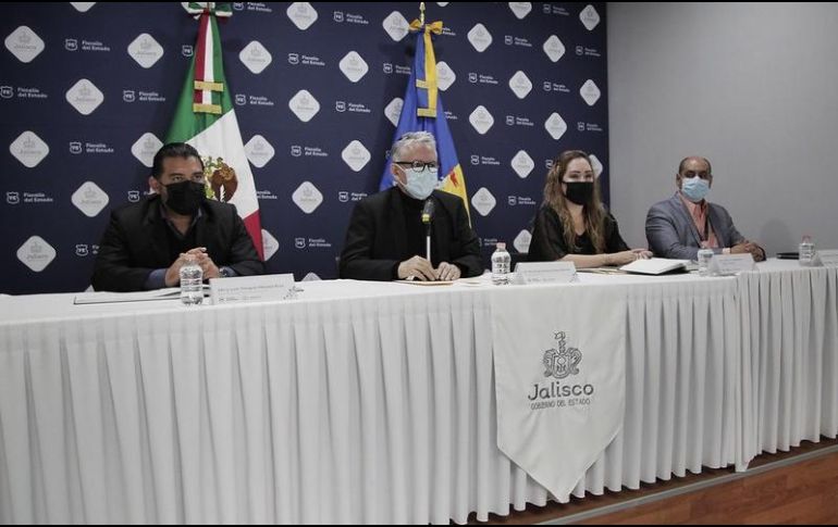 El fiscal Gerardo Octavio Solís ofreció detalles sobre el caso en una rueda de prensa celebrada este lunes. ESPECIAL/Fiscalía de Jalisco