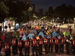 Los manifestantes llegaron al Zócalo luego de haber acampado por cinco días en la avenida Juárez. SUN/G. Espinosa