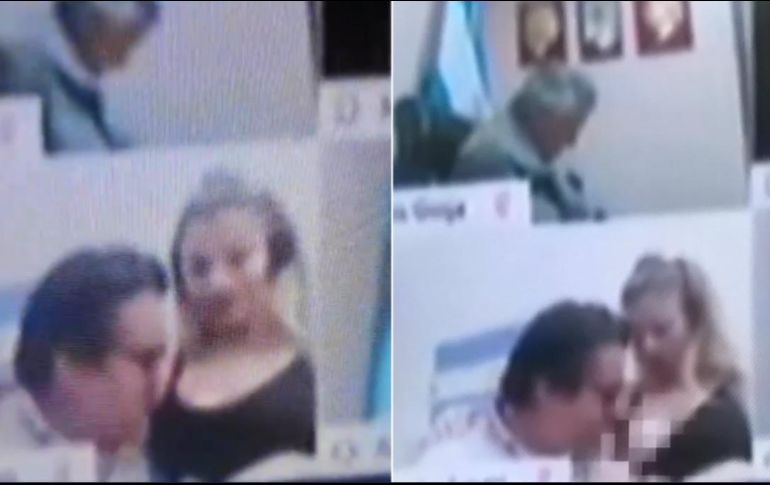 Juan Emilio Ameri se justificó explicando que quería revisar las prótesis mamarias de su pareja. ESPECIAL