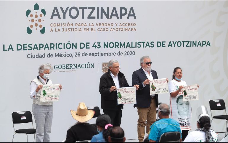 Esta mañana, se ofreció un informe sobre los avances en la investigación, donde advirtieron sobre las detenciones realizadas y los hallazgos para conocer el paradero de los estudiantes. SUN / J. Boites