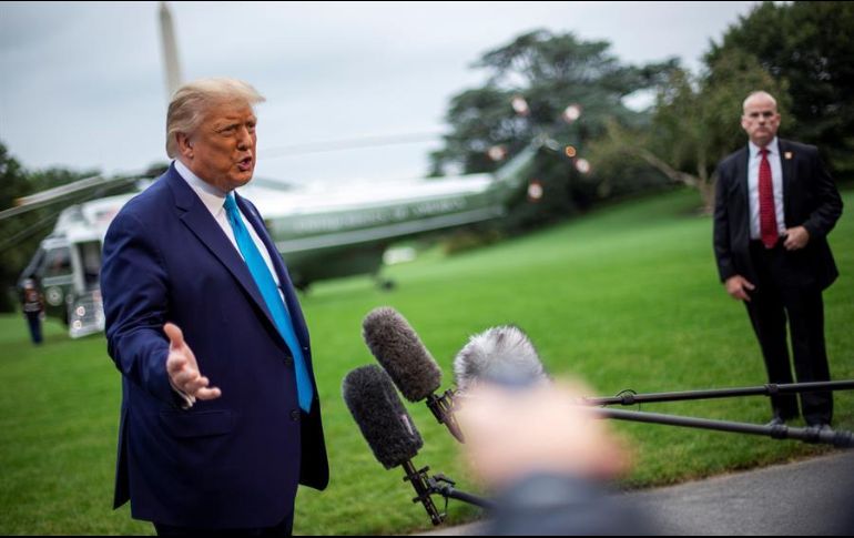 Trump ha venido cuestionando la salud mental de Biden desde 2018, cuando comenzaba a perfilarse como su posible rival en las elecciones de este año. EFE / S. Thew