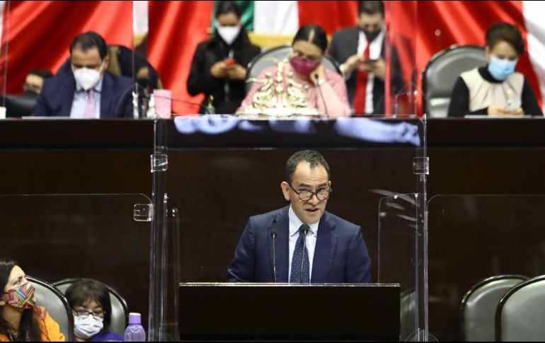 Arturo Herrera este miércoles en la comparecencia ante el pleno de la Cámara de Diputados. SUN/D. Sánchez