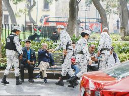 Proximidad. Elementos de la Guardia Nacional en el Centro tapatío. EL INFORMADOR /G. Gallo