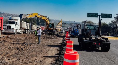 Obras del Peribús en el Periférico y carretera a Chapala. EL INFORMADOR/Archivo