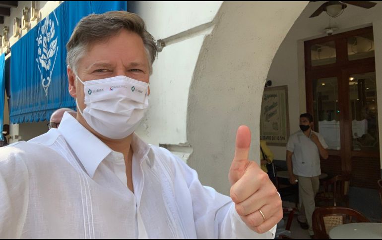 Chistopher Landau publicó imágenes de su visita a Veracruz, en donde sostuvo reuniones con diversas autoridades. TWITTER/@USAmbMex