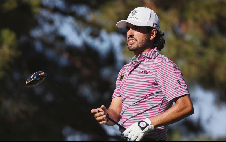 POR POCO. El mexicano otra vez estuvo cerca del triunfo, pero un costoso doble bogey lo alejó de las posibilidades. AFP