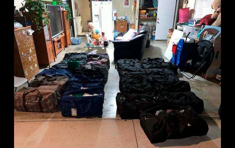 Drogas halladas tras un cateo en una casa en Perris, California. AP/DEA