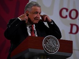 En Palacio Nacional, AMLO exhorta a la población a cuidarse uno mismo sin necesidad de medidas coercitivas. SUN / H. García