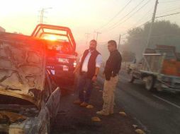 Policías Municipales acudieron a la zona para agilizar el movimiento de vehículos. CORTESÍA / Policía de Tlajomulco