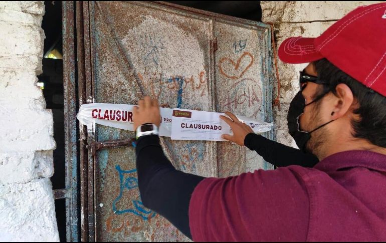 El personal de Proepa colocó una cinta para evitar el acceso. ESPECIAL