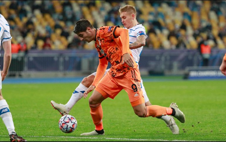 El atacante español firmó sus dos tantos en el estadio Olímpico de la capital ucraniana en la segunda mitad del partido. AP / V. Ogirenko