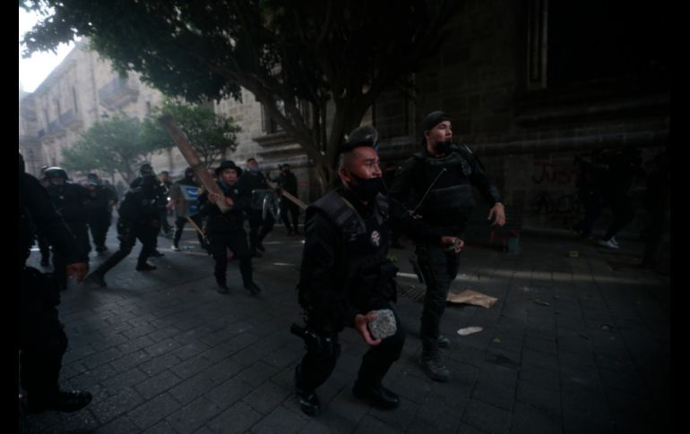 Piden #JusticiaParaGiovanni con marcha y brotes de violencia en Jalisco. EL INFORMADOR / F. Atilano