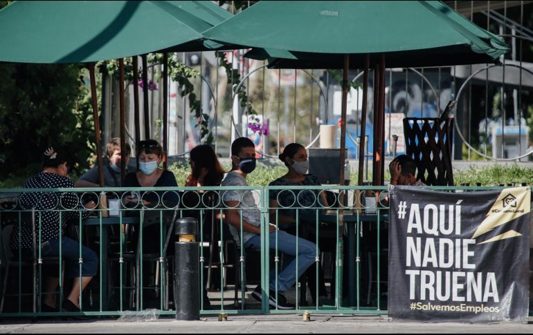 El botón de emergencia que podría activarse a partir del próximo viernes en el Estado, tras el incremento de contagios de COVID-19, afectará más al sector restaurantero. EL INFORMADOR • G. GALLO