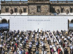 BLOQUE.  Representantes de los tres Poderes de Jalisco, alcaldes, universidades y organizaciones civiles respaldaron al Gobierno del Estado para exigir que la Federación aumente el presupuesto para el siguiente año. 