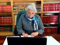 Sánchez Cordero expuso que el gobierno espera la vacuna contra el nuevo coronavirus para fines del 2020 o principios del 2021. TWITTER/@M_OlgaSCordero