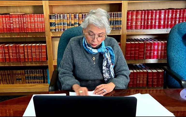 Sánchez Cordero expuso que el gobierno espera la vacuna contra el nuevo coronavirus para fines del 2020 o principios del 2021. TWITTER/@M_OlgaSCordero