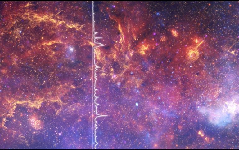 La “Melodía del Centro del Universo”, traducido a partir de en forma de unos y ceros. ESPECIAL / Nasa