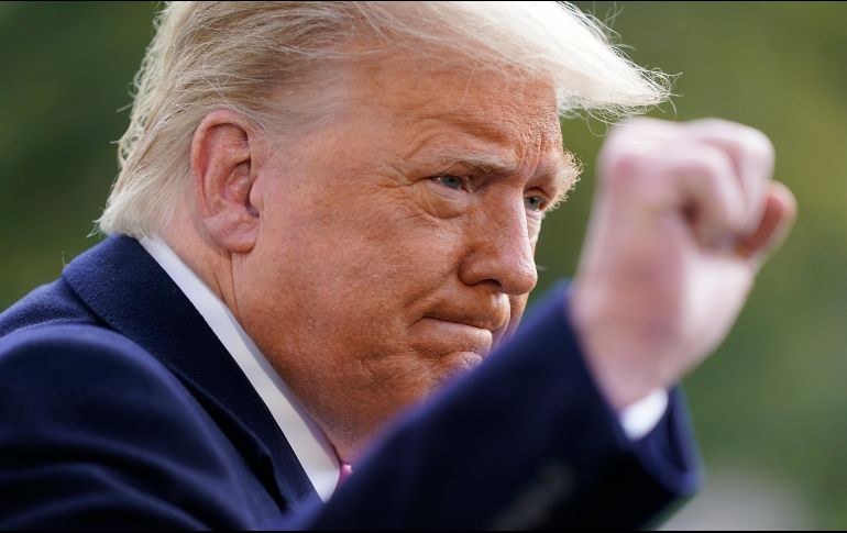 Trump afirma que su rival demócrata, Joe Biden, no ayudó a solucionar los problemas de migración y drogas. AP / P. Semansky