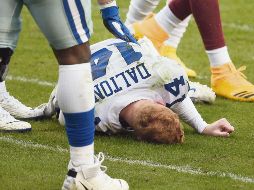 NOQUEADO. Andy Dalton salió conmocionado en el tercer cuarto del juego de la semana pasada en Washington. AFP• P. McDermott