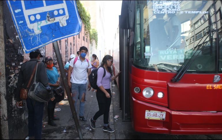 De lunes a viernes, el servicio de transporte público operará normalmente entre las 5:30 AM y las 9:00 PM. EL INFORMADOR/ARCHIVO