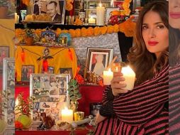 Salma Hayek compartió varias imágenes de su altar en sus redes sociales. INSTAGRAM / salmahayek