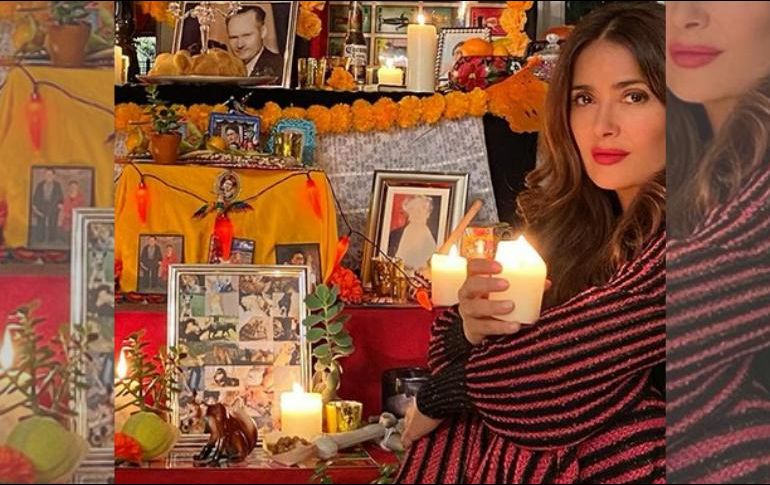 Salma Hayek compartió varias imágenes de su altar en sus redes sociales. INSTAGRAM / salmahayek