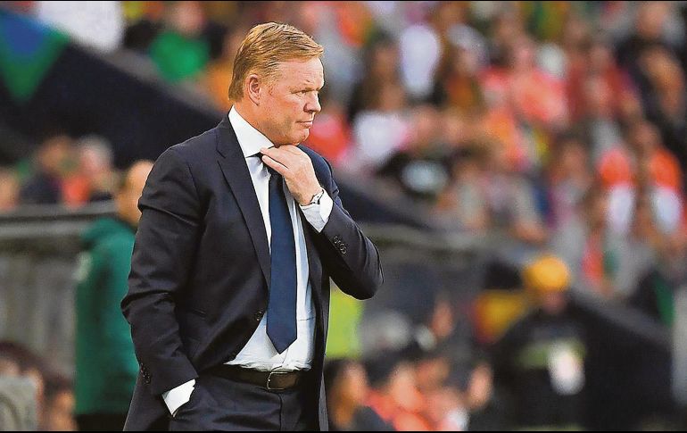 PREOCUPADO. Koeman espera mejores resultados de sus delanteros. EFE