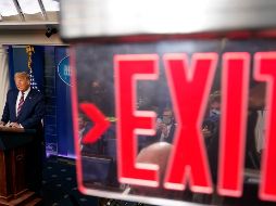 Televisoras como ABC, CBS y NBC interrumpieron el mensaje de Trump luego que acusara fraude en las elecciones. AP/E. Vucci