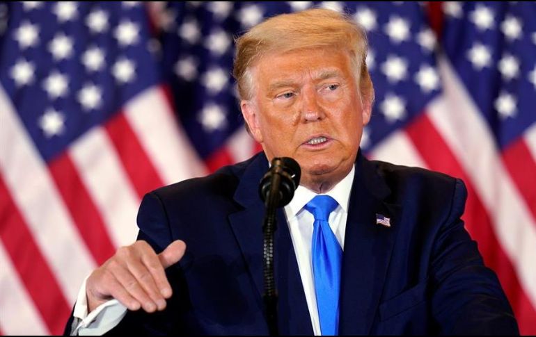 La vía de Trump a la reelección es cada vez más estrecha, por lo que ha tomado la decisión de imponer recursos legales. EFE/C. Kleponis