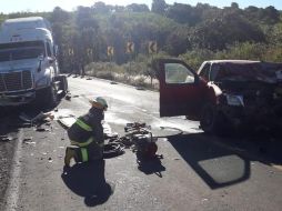 El hecho ocurrió cerca de las 10:30 de esta mañana; solo se detalló que el impacto fue de manera frontal. ESPECIAL