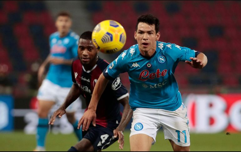 Lozano disputó 76 minutos y fue sustituido por Matteo Politano. EFE / E. Baracchi