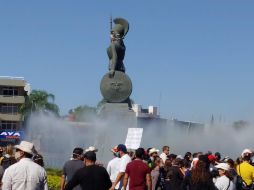 Los inconformes cuestionaron las medidas tomadas por el gobernador desde el inicio de la contingencia sanitaria. Cortesía