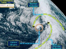 La formación de ''Theta'' rompió el récord alcanzado en la de 2005, cuando se registraron un total de 28 ciclones con nombre. ESPECIAL / smn.conagua.gob.mx