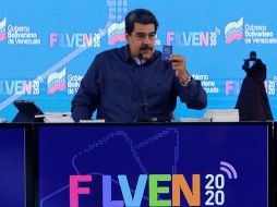 Nicolás Maduro denunció la extensión de las sanciones en un evento público en Caracas. EFE/Prensa Miraflores