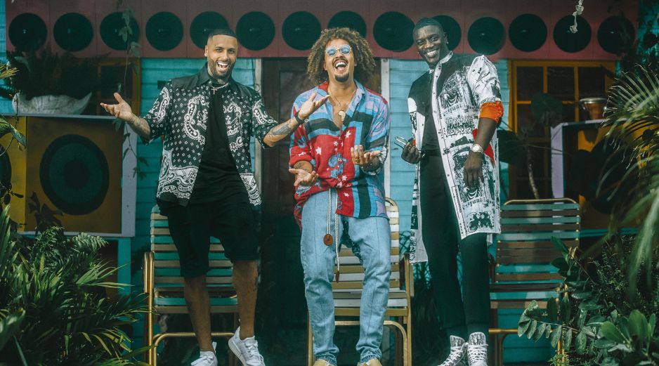Nicky Jam, Maffio y Akon. Los tres artistas unen sus talentos con “Uchi Wala”. CORTESÍA