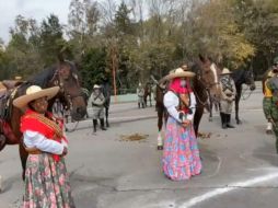 Un ensayo del desfile del próximo 20 de noviembre realizado ayer. FACEBOK/SEDENAmxOficial