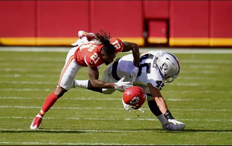 Las Vegas le arrebató a los Chiefs una racha de 13 victorias en el duelo que tuvieron la pasada Semana 5. ESPECIAL/Raiders