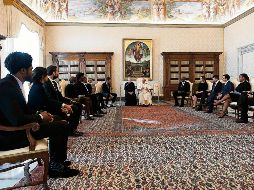 REUNIÓN. Cinco jugadores y miembros del sindicato fueron recibidos en el Vaticano. ESPECIAL