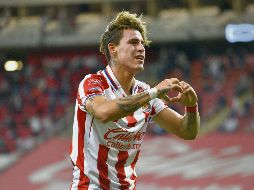 CON AMOR. El lateral del Rebaño celebra después de anotar el tanto que les da esperanzas para la Vuelta. IMAGO7