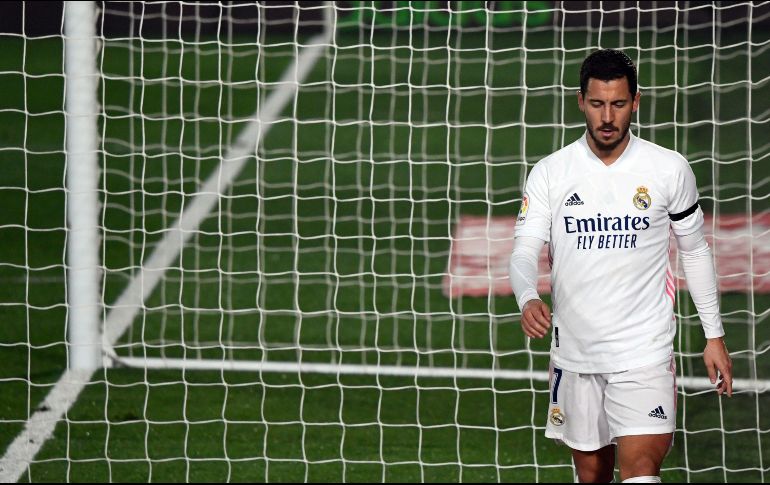 Hazard se ha perdido 35 partidos por lesión y uno por COVID-19, en apenas año y medio. AFP / P. Marcou